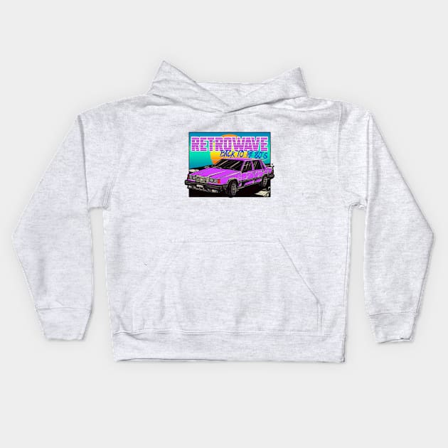 RETROWAVE Kids Hoodie by theanomalius_merch